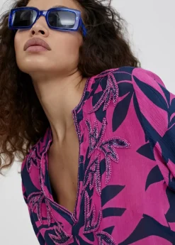 Outlet Caftan corto estampado Baño