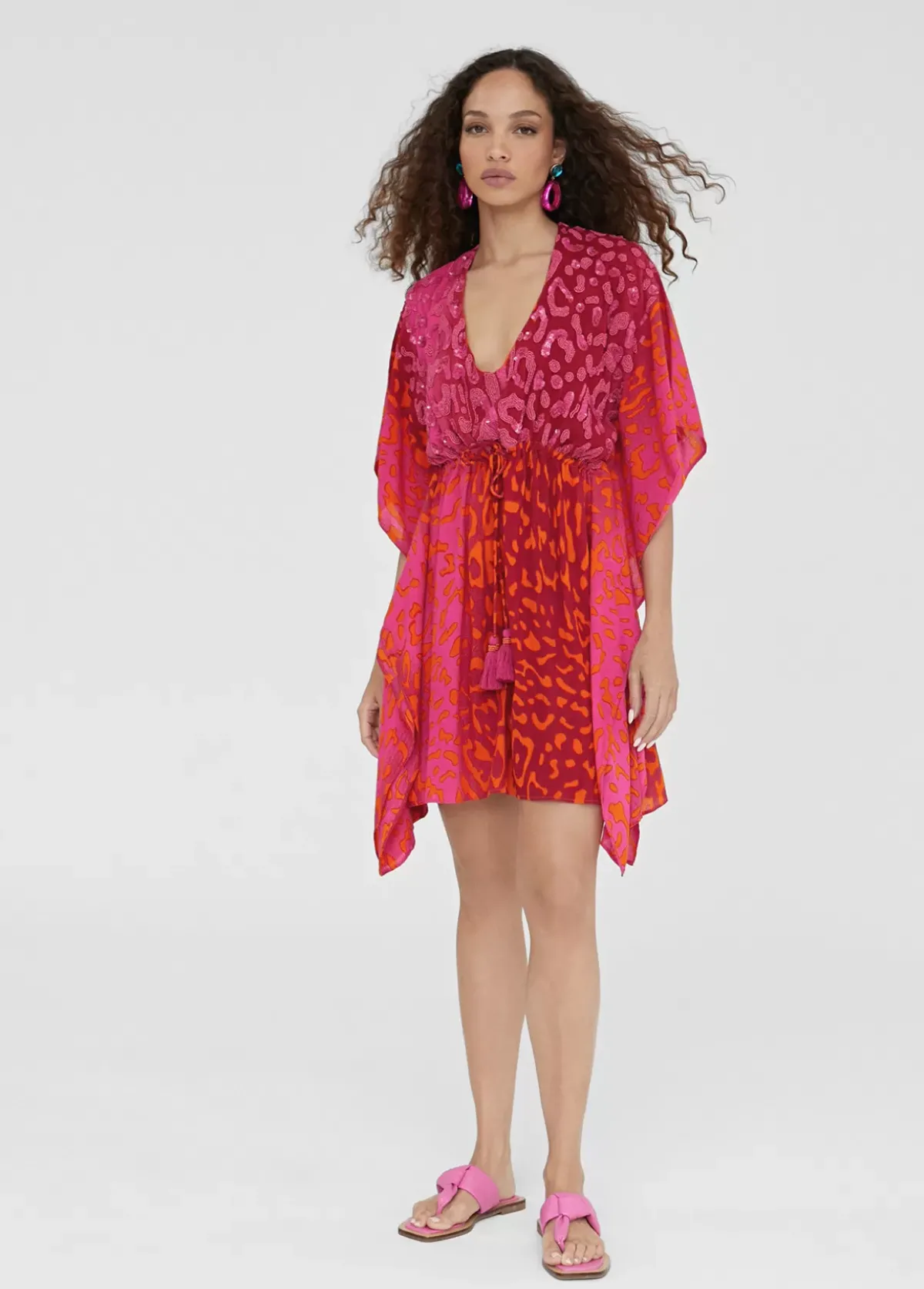 Best Caftan corto print animal Baño
