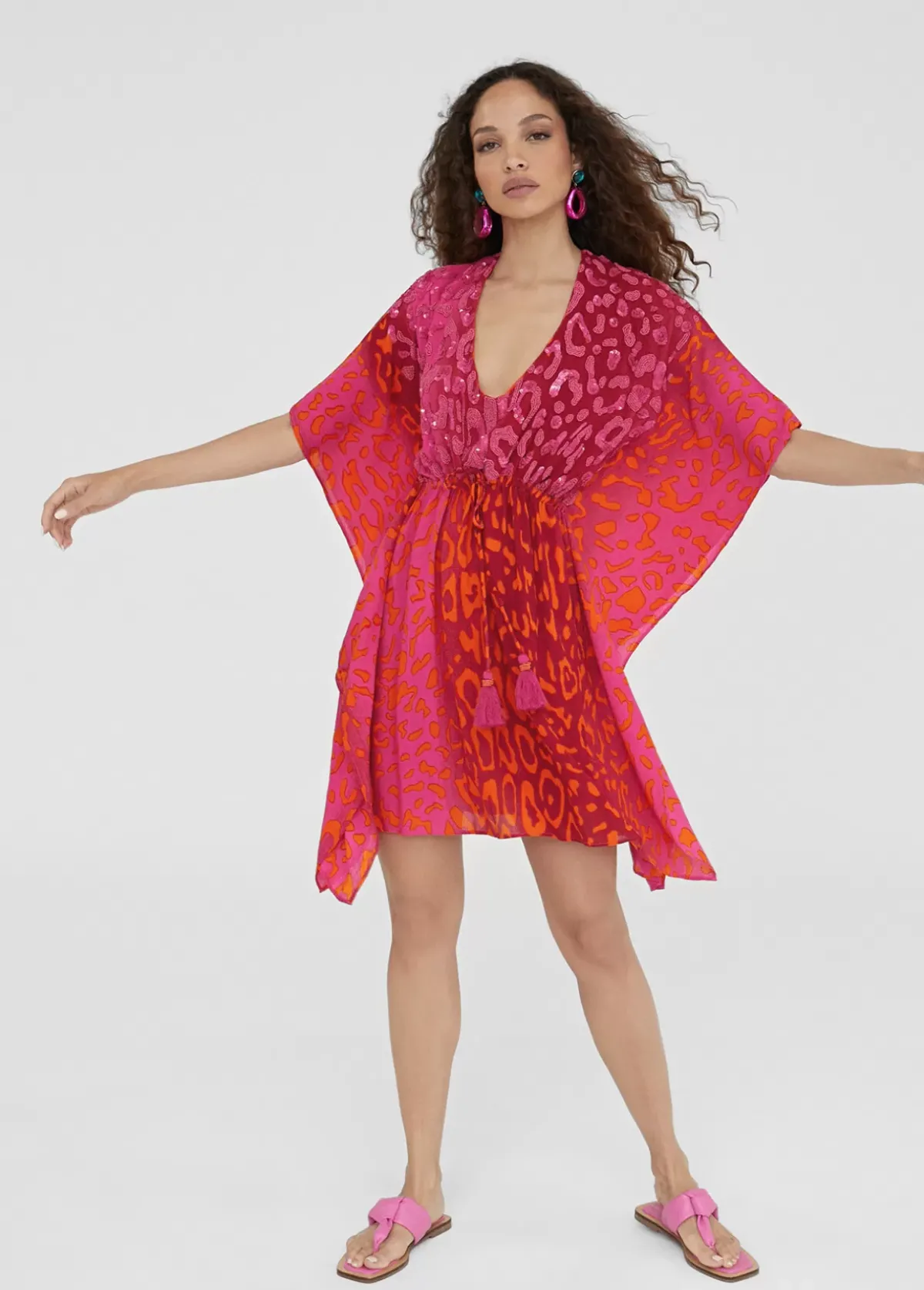 Best Caftan corto print animal Baño
