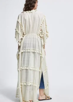 Caftan largo con pompones Baño