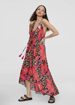 Sale Caftan largo con volantes Baño