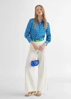 Best Camisa azul estamapada Camisas Y Blusas