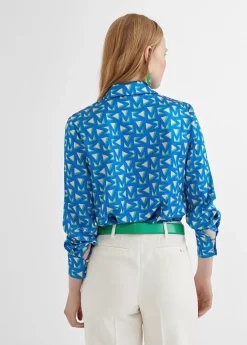 Best Camisa azul estamapada Camisas Y Blusas