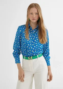 Best Camisa azul estamapada Camisas Y Blusas