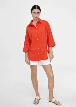 Clearance Camisa basica de algodón Camisas Y Blusas