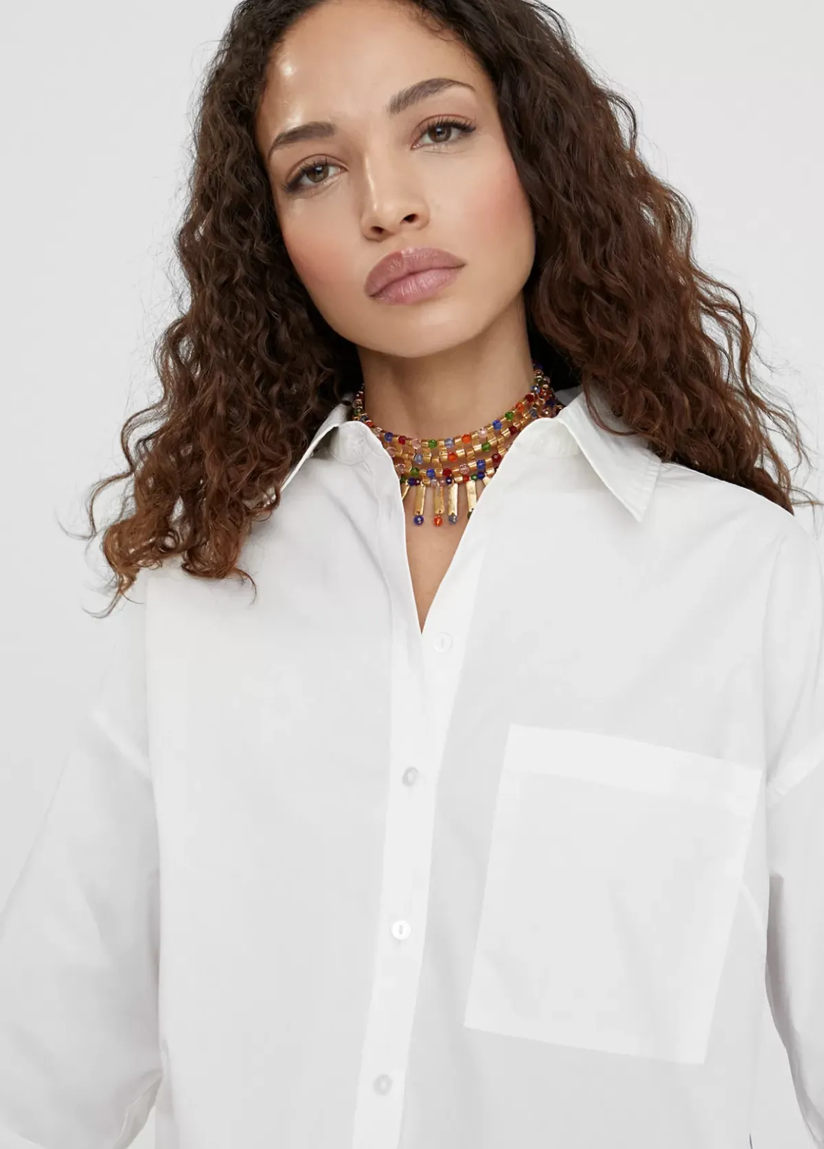 Discount Camisa basica de algodón Camisas Y Blusas