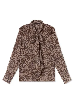Sale Camisa con lazada Animal Print|Camisas Y Blusas