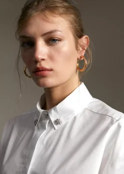 New Camisa detalle joya Camisas Y Blusas