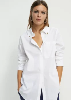 New Camisa detalle logo Camisas Y Blusas