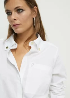 New Camisa detalle logo Camisas Y Blusas