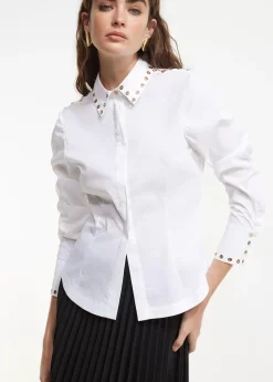 New Camisa detalle tachas Camisas Y Blusas