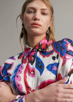 Clearance Camisa estampada paisley Camisas Y Blusas