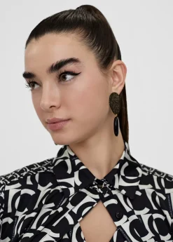 Clearance Camisa fluida monograma Camisas Y Blusas