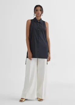 Discount Camisa larga con bordado fantasia Camisetas Y Tops|Camisas Y Blusas