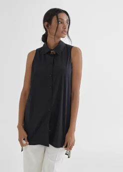 Discount Camisa larga con bordado fantasia Camisetas Y Tops|Camisas Y Blusas