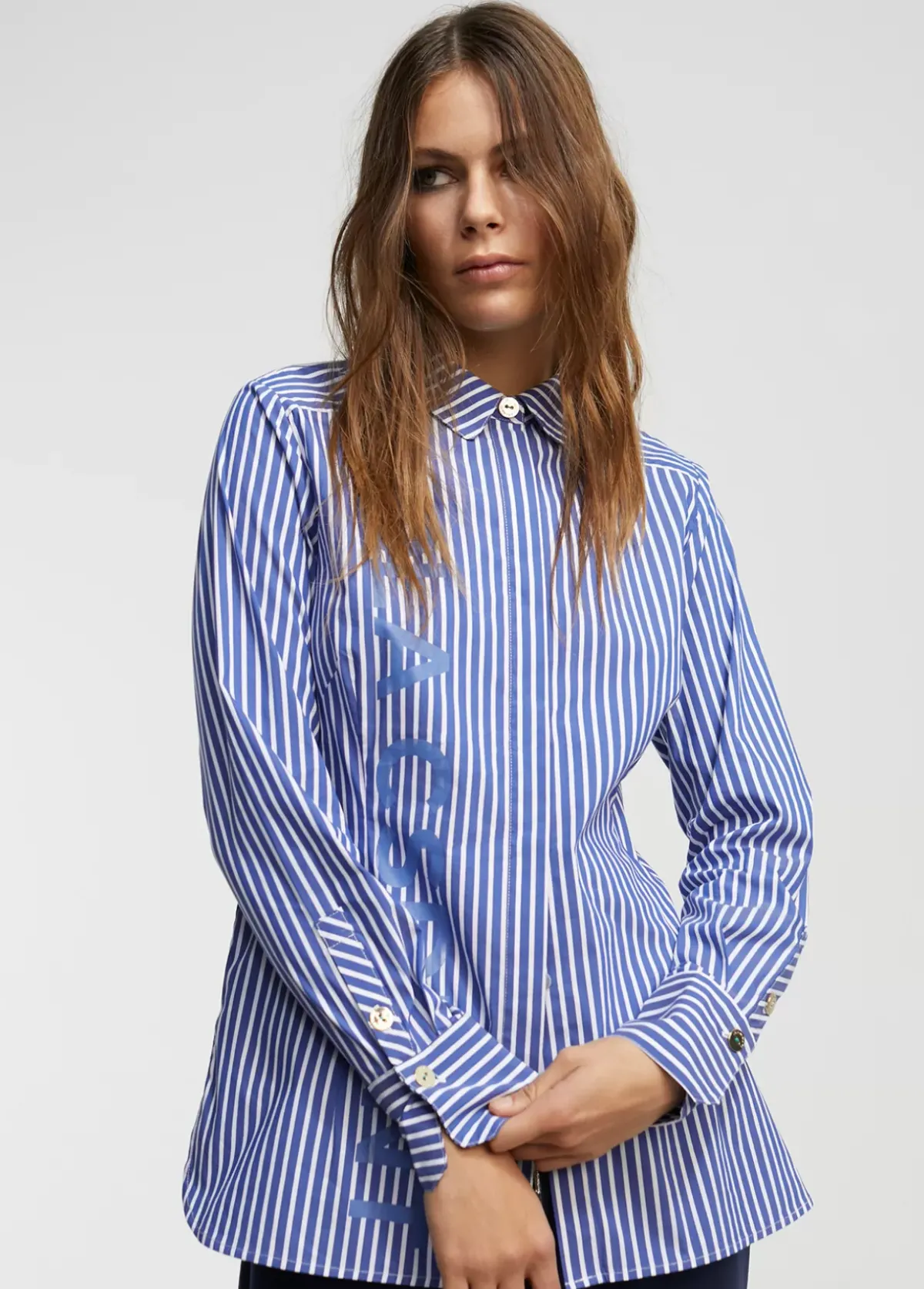 Clearance Camisa rayas logo Camisas Y Blusas