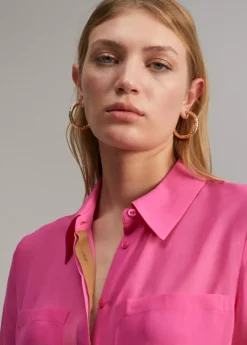 Online Camisa transparencia bolsillos Camisas Y Blusas