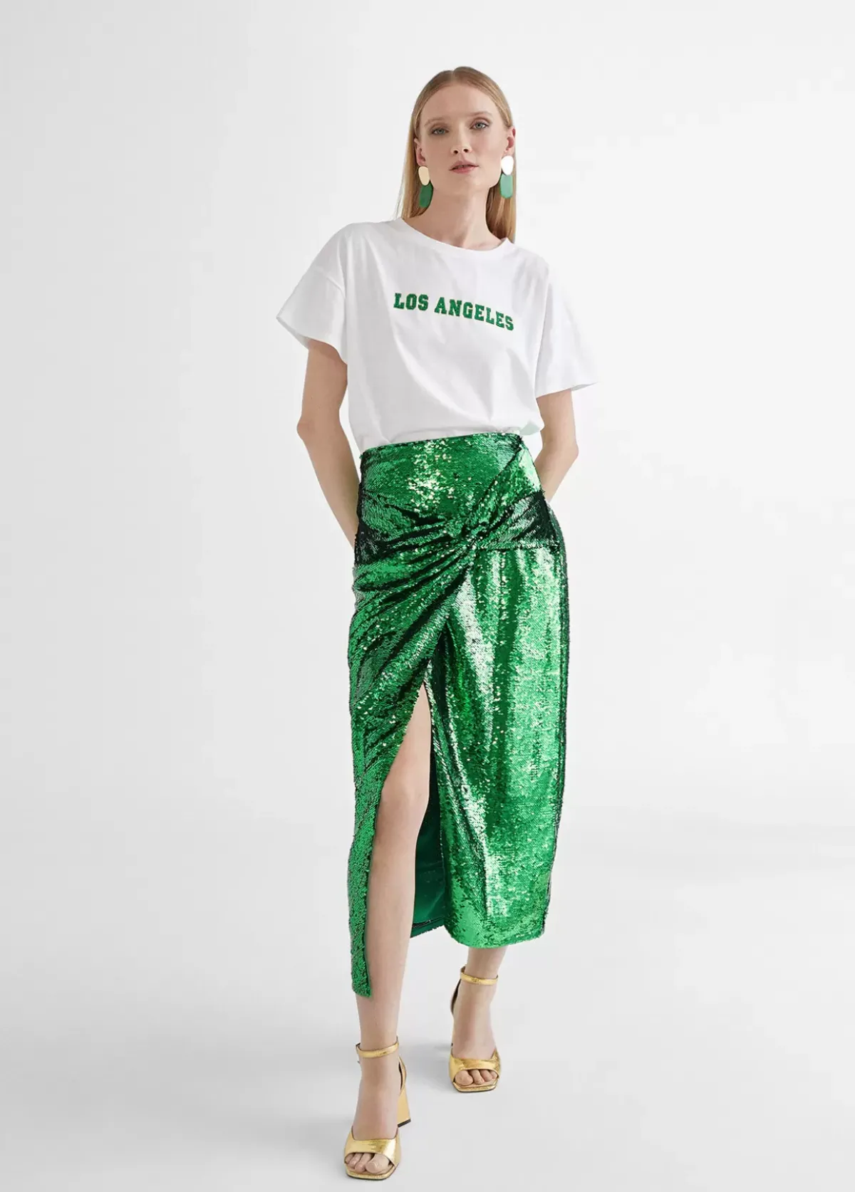 Clearance Camiseta city verde Camisetas Y Tops