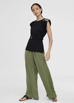 Outlet Camiseta con cinturon Camisetas Y Tops