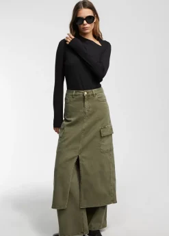 Clearance Camiseta detalle cuello Camisetas Y Tops