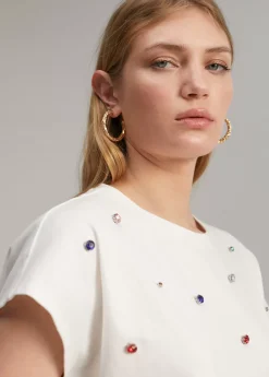 Sale Camiseta detalle joyas Camisetas Y Tops