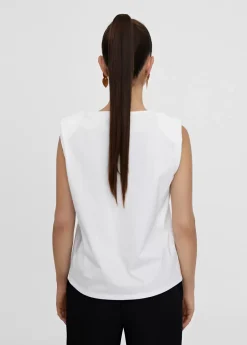 Discount Camiseta hombreras strass Camisetas Y Tops