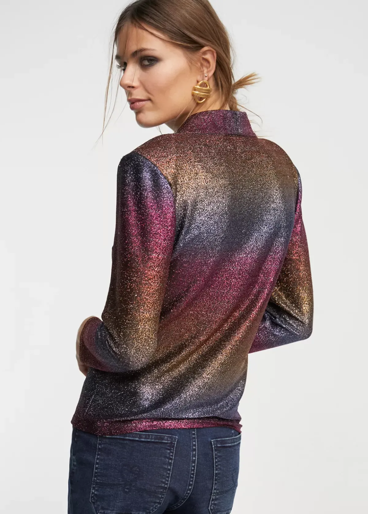 Hot Camiseta lúrex Camisetas Y Tops