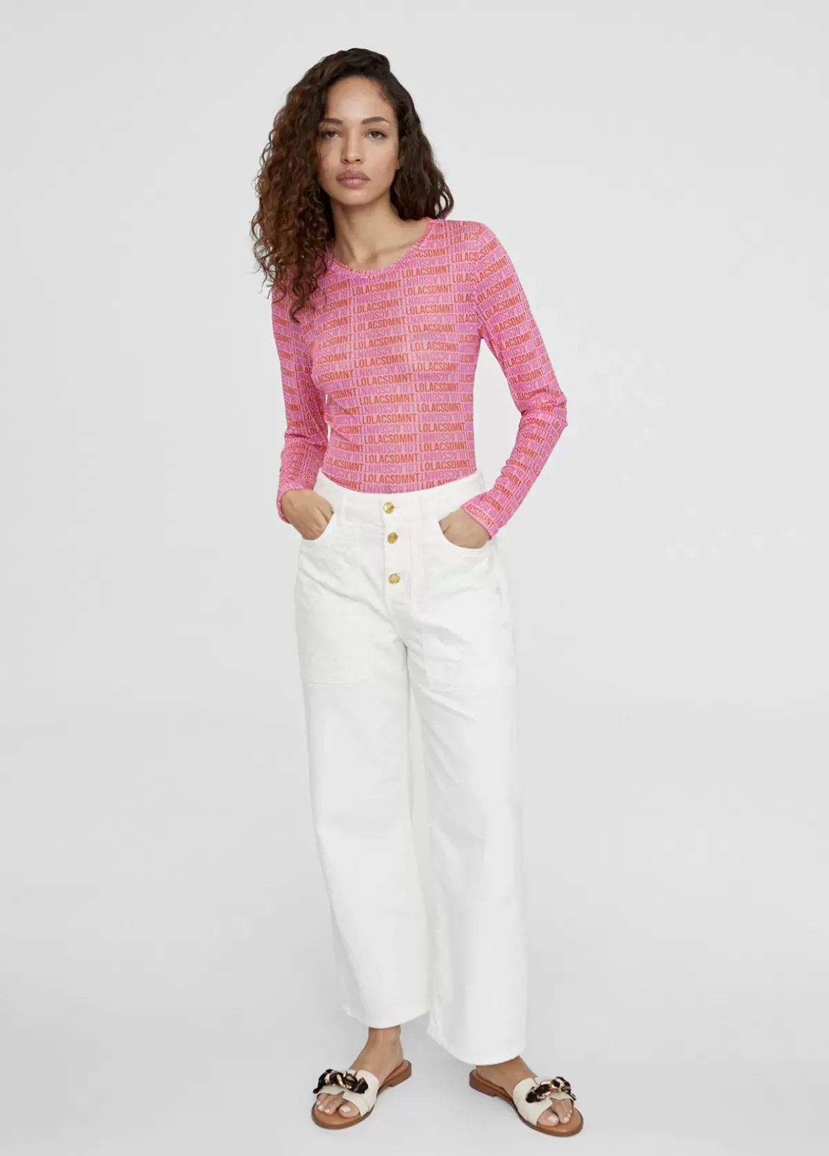 Sale Camiseta monograma Camisetas Y Tops