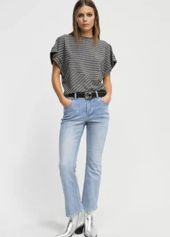 Discount Camiseta rayas manga sisa Camisetas Y Tops