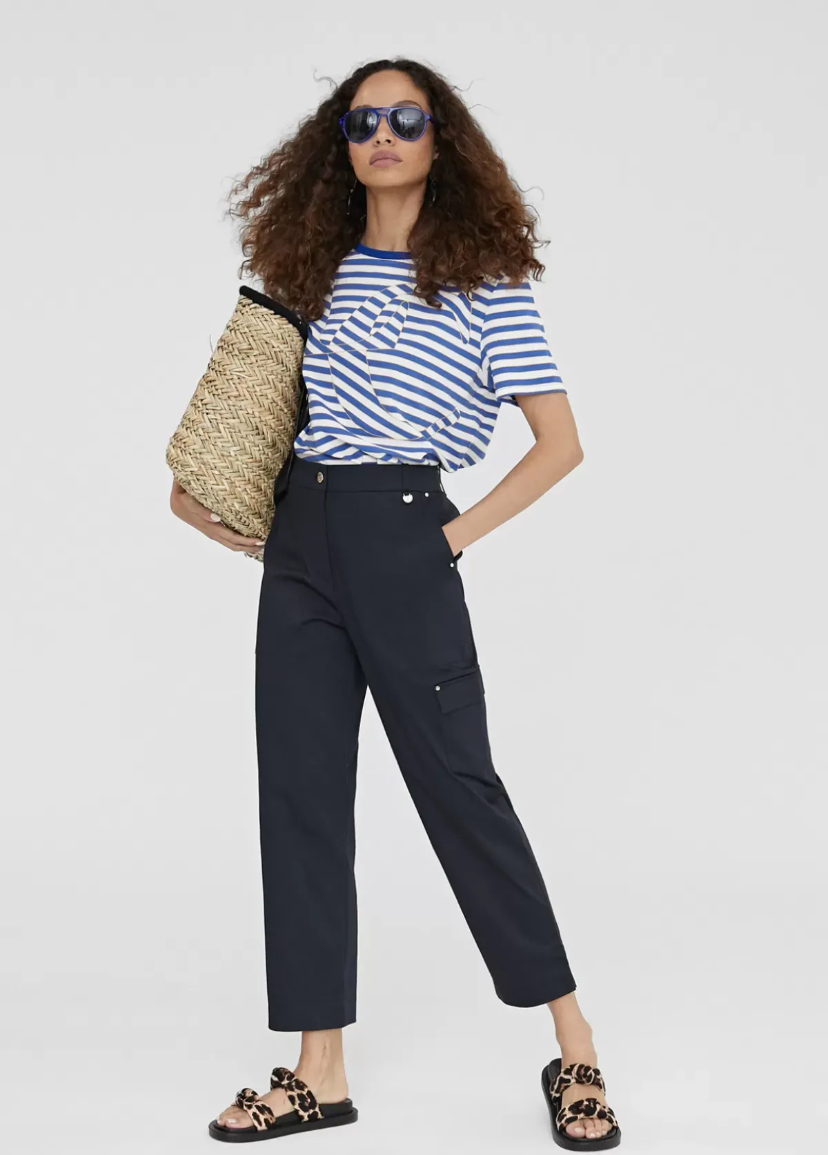 Clearance Camiseta rayas posicionado LC Camisetas Y Tops