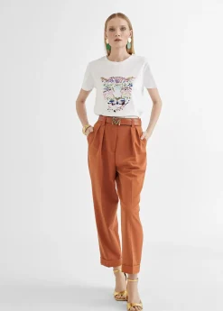 Online Camiseta tigre bordado Camisetas Y Tops