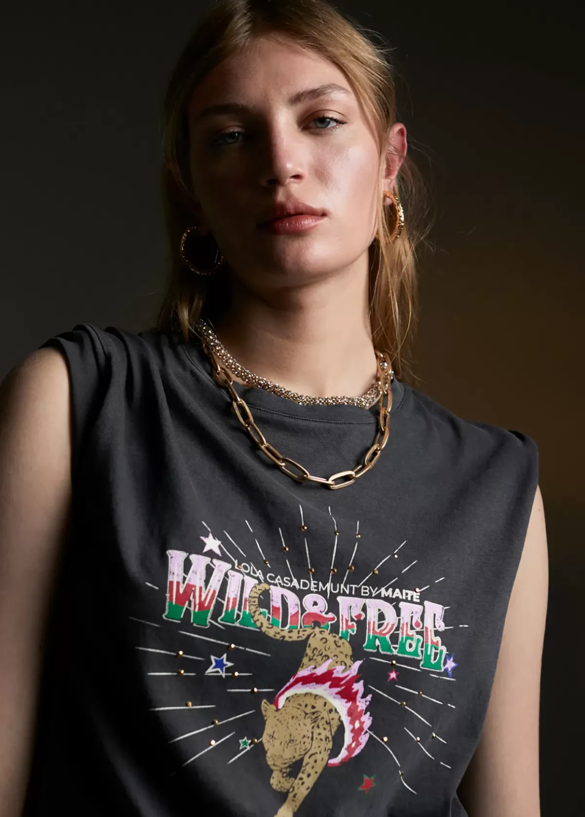 Outlet Camiseta tigre desgastada Camisetas Y Tops