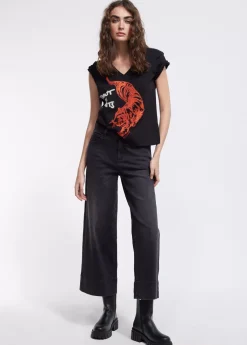 Outlet Camiseta tigre strass Camisetas Y Tops