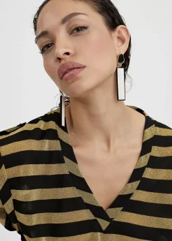 Camisetea rayas lurex Camisetas Y Tops