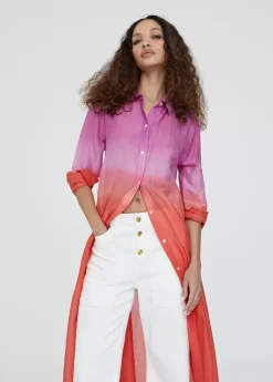 Hot Camisola larga tie dye Camisas Y Blusas|Baño