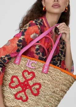 New Capazo corazones bordados Bolsos|Baño