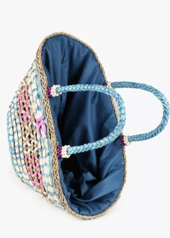 Hot Capazo trenzado gométrico Bolsos|Baño