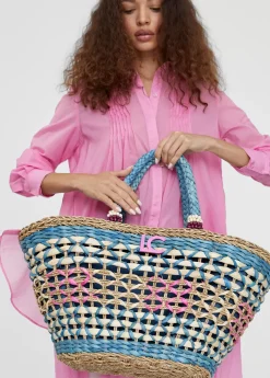 Hot Capazo trenzado gométrico Bolsos|Baño