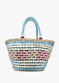 Hot Capazo trenzado gométrico Bolsos|Baño