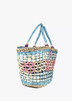 Hot Capazo trenzado gométrico Bolsos|Baño