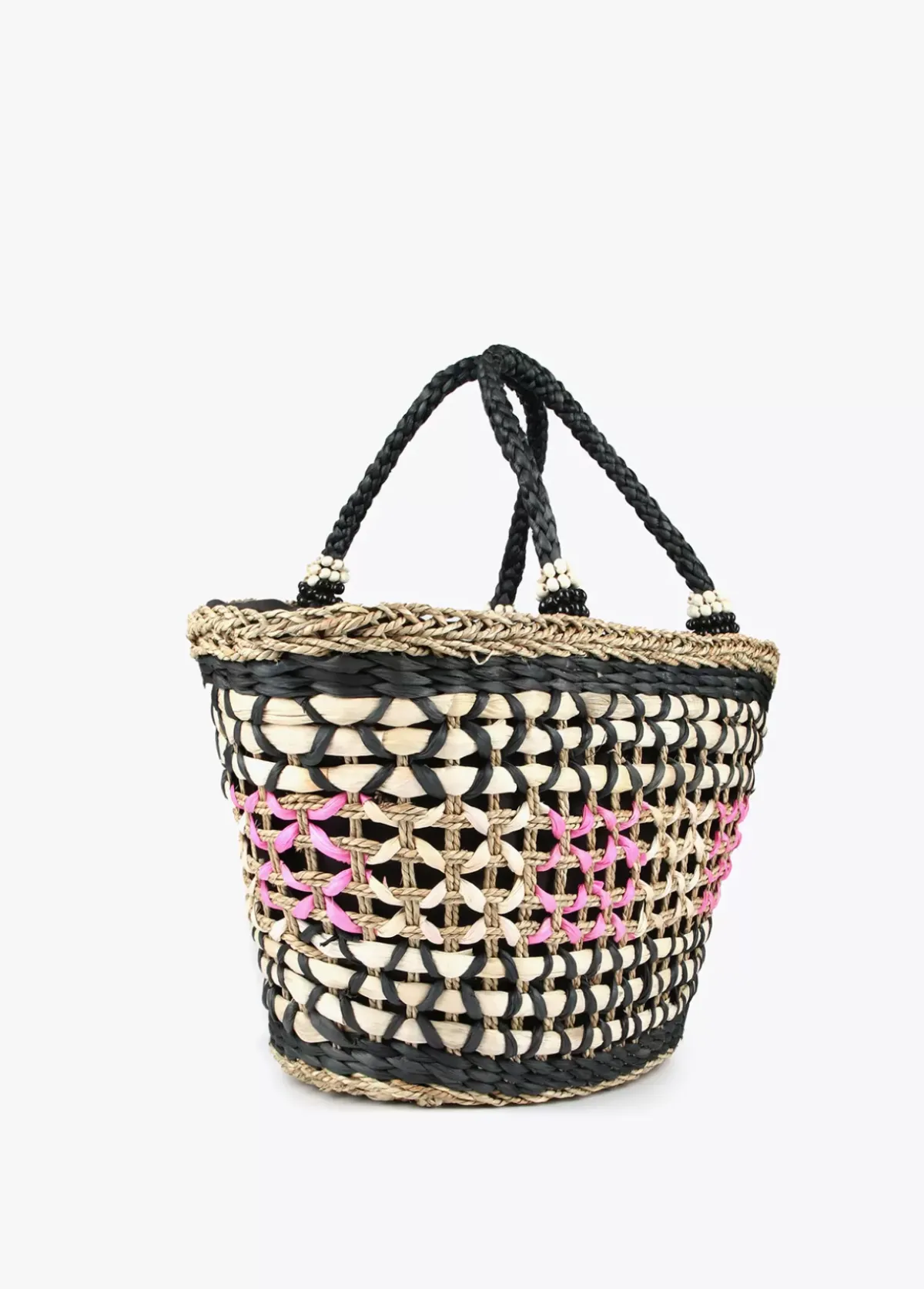 Hot Capazo trenzado gométrico Bolsos|Baño