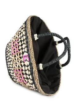 Hot Capazo trenzado gométrico Bolsos|Baño