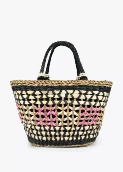 Hot Capazo trenzado gométrico Bolsos|Baño