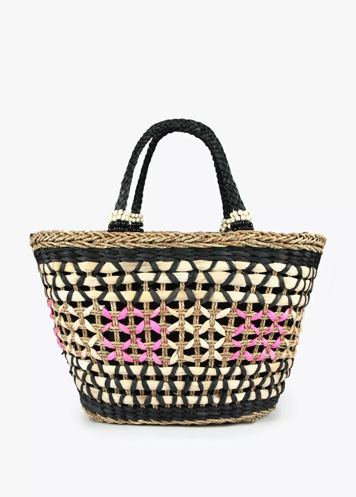 Hot Capazo trenzado gométrico Bolsos|Baño