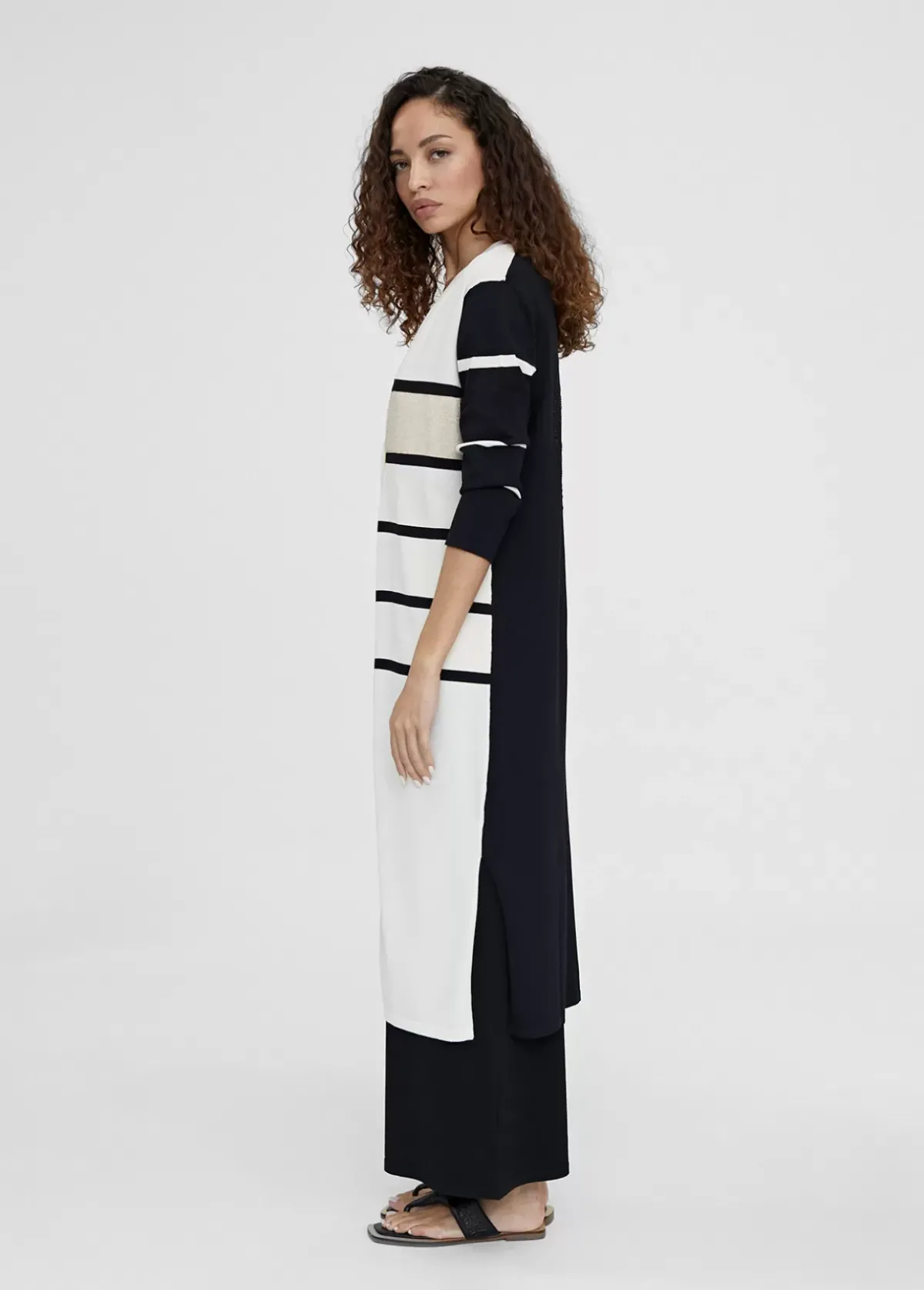 Online Cardigan punto de rayas Chaquetas Y Gabardinas|Punto