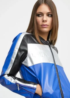 Outlet Cazadora biker tricolor Abrigos Y Cazadoras|Chaquetas Y Gabardinas