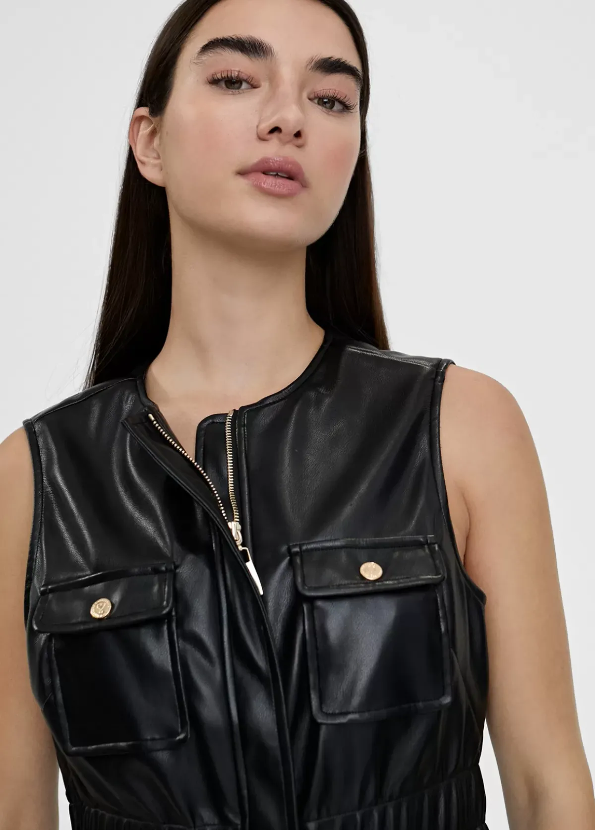 Sale Chaleco efecto piel Chalecos