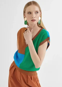 Online Chaleco punto multicolor Camisetas Y Tops|Punto