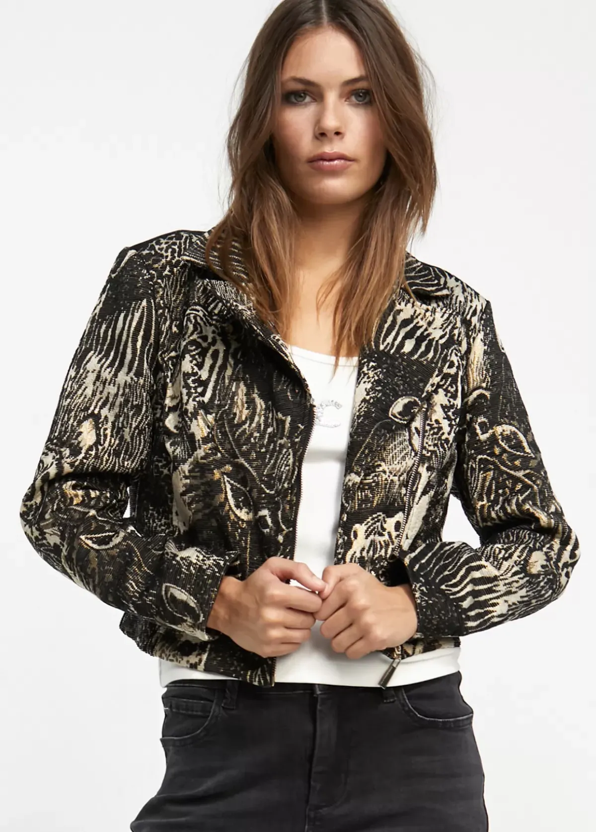 Best Chaqueta Jacquard animal Animal Print|Abrigos Y Cazadoras
