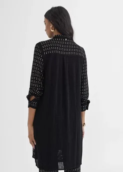 Outlet Chaqueta larga con piezas metálicas Camisas Y Blusas|Chaquetas Y Gabardinas